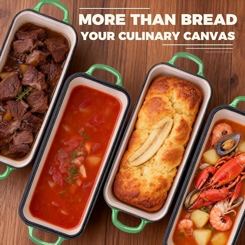 Cast Iron Loaf Pan with Lid, 11x5 Inch 5.8 Qt Sourdough Pan - Image 2