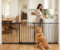 85.5-90.6 Inch Extra Wide Baby Gate for Stairs Doorways by HOOOEN