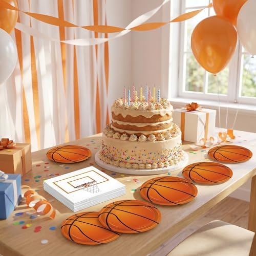 40PCS Basketball Plates and Napkins Party Decorations Supplies - Image 5
