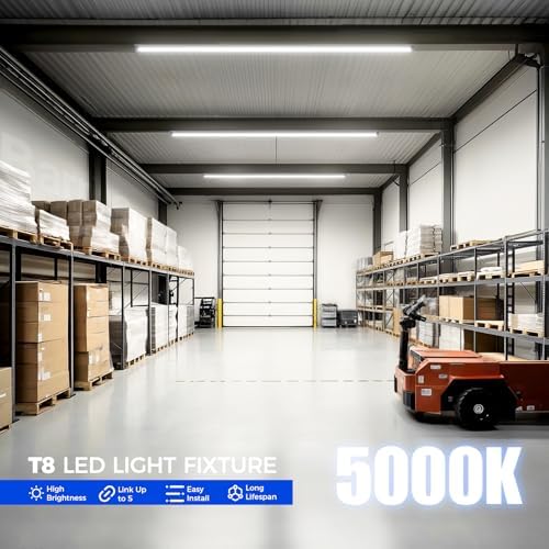 Barrina T8 LED Shop Lights 5FT, 50W 6500LM 5000K, High Output Tube, 6 Packs - Image 6