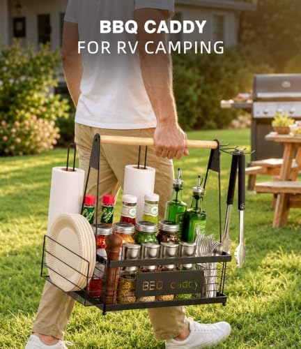 TJ.MOREE Grill Caddy BBQ Organizer for Grilling Tools & Supplies - Image 6