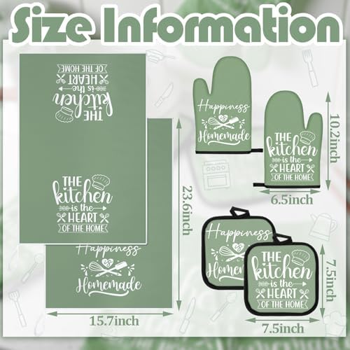 Sratte 6 Pcs Kitchen Decor Accessories Set, Kitchen, Sage Green - Image 4