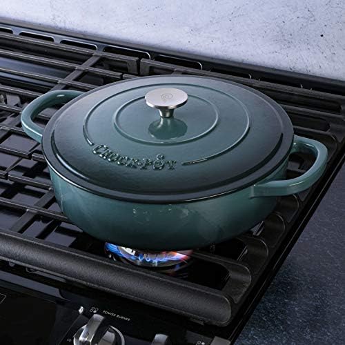 Crock-Pot Crock Pot Artisan Enameled Cast Iron Braiser W/Lid, 5 Quart, Slate Gray (Pack of 2) - Image 6