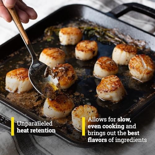 Lodge Chef Collection 11 Inch Pre-Seasoned Cast Iron Square Grill Pan - Image 5