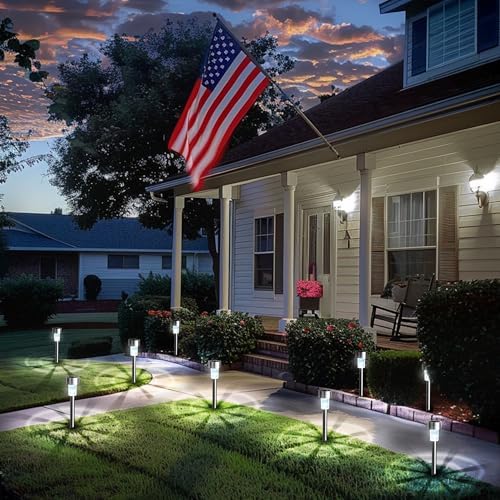 GIGALUMI Outdoor Waterproof Solar Garden Lights, 20 Pack Cold White - Image 6