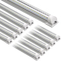 Barrina T8 LED Shop Lights 8FT, 72W 10000LM 6500K, High Output, 10 Packs by Barrina