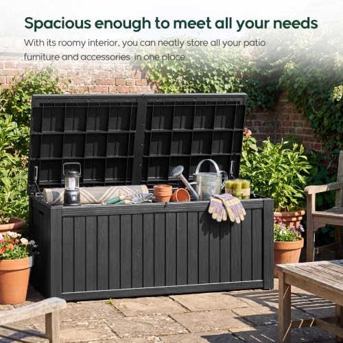 KAMABOKO 230 Gallon Outdoor Storage Box Waterproof Deck Box for Patio - Image 2