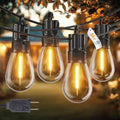 Minetom 53FT Outdoor String LED Patio Lights Waterproof,Shatterproof S14 Vintage Edison Bulbs,Commercial Grade Outside Hanging Lights Waterproof for Porch Deck Garden Backyard Balcony Cafe Bistro by Minetom