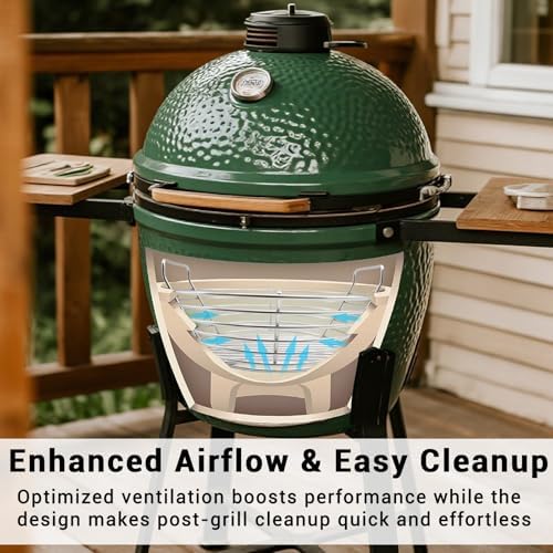 Charcoal Ash Basket with Handles, Stainless Steel Fits Big Green Egg Large, Kamado Joe Classic & Joe Junior – Heavy Duty Charcoal Holder for 14" Grills - Image 4