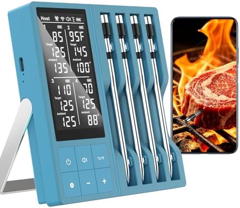 800FT Wireless Meat Thermometer Digital for Grill Smoker BBQ by SmartCookingSimplerLife