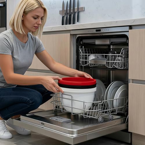 Silicone Bowl Liners for KitchenAid 5 Qt Tilt Head Mixer, 3 Pack Reusable Mixer Bowl Inserts with Lids, Non Stick Baking Accessories for KitchenAid Stand Mixer, Dishwasher Safe Food Grade Silicone - Image 7
