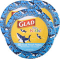 Glad for Kids Disposable Paper Plates, Sharks, 8.5 Inch, 20 Count, 3-Pack by GladTrashFoodStorage
