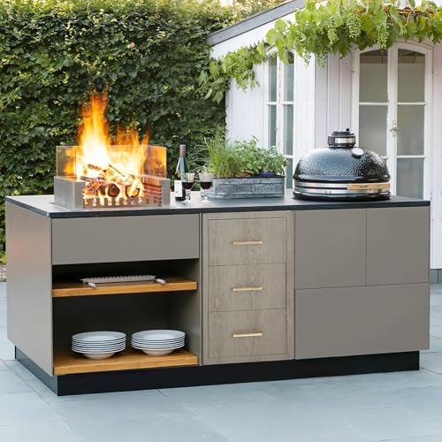 GarveeTech Outdoor Kitchen Triple Drawers, Stainless Steel, Heavy Duty with Handles, Weather-Resistant Flush Mount, BBQ Island Drawer for Patio Grill Station, 16" W x 28.5" H x 20.5" D - Image 2
