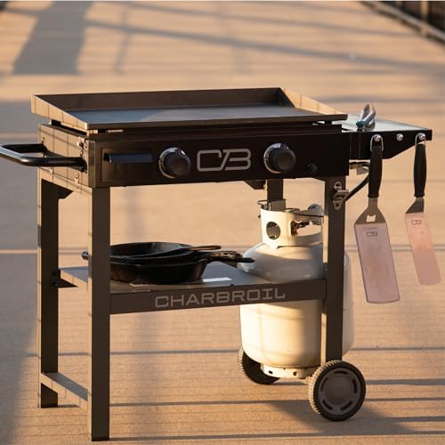 Charbroil 28" Performance Series 2-Burner Propane Gas Griddle with Cart, Black - 463459924 - Image 4