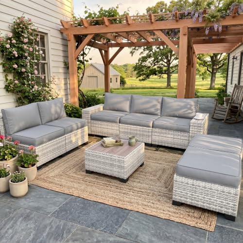 Outdoor Patio Furniture Set PE Wicker Rattan Outdoor Sectional Sofa by MuphyersPatioFurniture