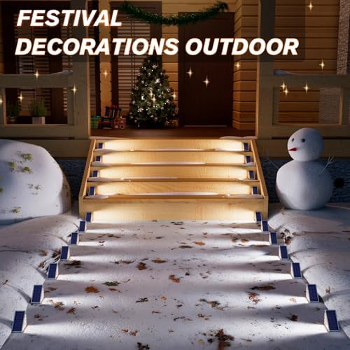 VOLISUN Solar Stair Lights 24 Pack, Solar Step Lights Waterproof IP67 - Image 3