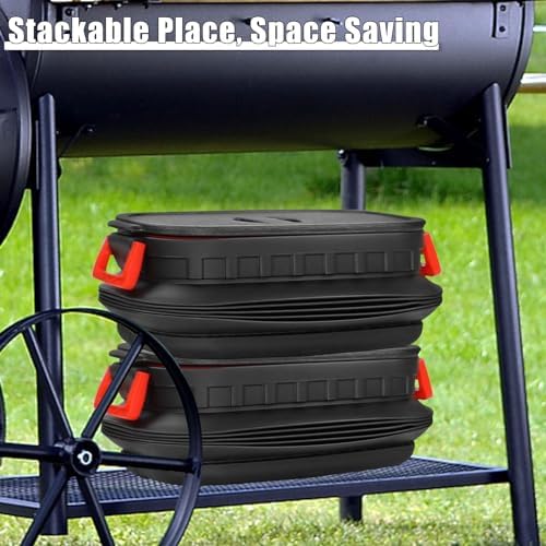 TNNTOPELE Wood Pellet Storage Containers with Scoop & Stickers Kit - Pellet Bin Pellet Bucket - Pellet Containers for Grill Pellet - Smoker Pellet Storage Pellet Grill Accessory - Black - Image 7