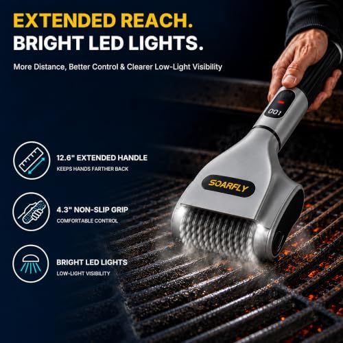 Electric Grill Brush, High-Torque 800 RPM Cordless Power BBQ Cleaner - Image 6