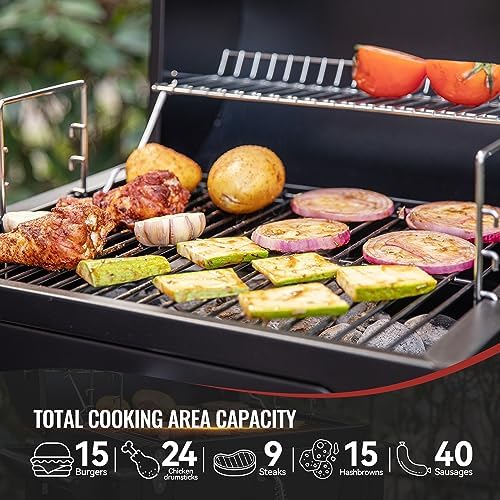 Royal Gourmet CD1519 Portable Charcoal Grill with Warming Rack, 303 Sq. In. - Image 6