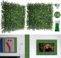 Bybeton Artificial Grass Wall Panel,10"x 10"(12Pcs) Boxwood Faux Green Wall Panels for Interior Wall, Backdrop Wall,Garden Wall and Indoor Outdoor Plant Wall Decor by BYBETON