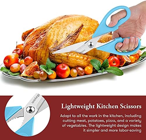 iBayam 2-Pack 8.7" Kitchen Shears, Heavy Duty, Cut Meat, Poultry, Herbs - Image 5