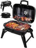 Grill Trade Portable Charcoal Grill - Mini BBQ Grill - Small Table Top Charcoal Grill for Camping, Outdoor Cooking - Foldable Camping Grill for Picnics, Tailgating and Backyard Grilling by GrillTrade