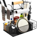 Geesta Grill Caddy for Outdoor Grill, BBQ Picnic Camping Caddy with Paper Towel Holder & Magnetic Tool Holder, Condiment Storage Utensil Kitchen Organizer for RV Camper, Tailgate Accessories by Geesta