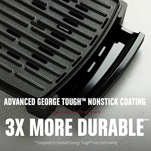 GEORGE FOREMAN® Contact Submersible™ Grill, 5-Serving Grill - Adjustable Temperature Control, Black Plates, Wash the entire grill - Image 5