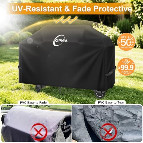 Kipiea 600D Heavy Duty Grill Cover for Traeger Ironwood XL/Timberline XL, Waterproof Wood Pellet Smoker Cover with Windproof Buckles, Pellet BBQ Grill Covers for Outside Anti-UV, No Tear, No Fading - Image 6