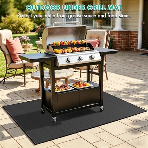 Under Grill Mat 60 x 48 Inch, Fireproof Grill Pad, Heat Resistant Waterproof Deck Protector for Patio, Fire Pit & Outdoor Cooking, BBQ Floor Mat - Image 6