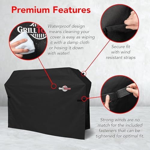 GrillTough Heavy Duty BBQ Grill Cover for Outdoor Grill, 30 Inch, Black - Image 4