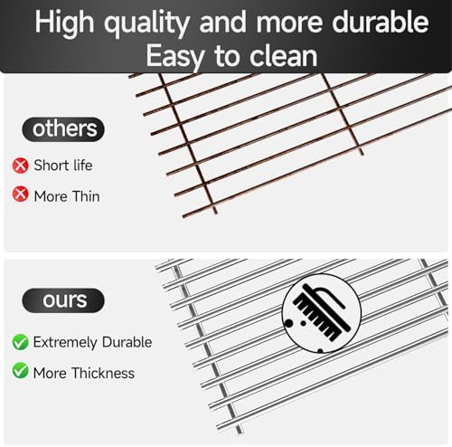 3pcs Stainless Steel Grill Grates for Charbroil, 17'' x 28.5'' - Image 4