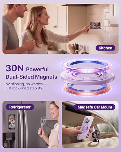 andobil 2026 3rd Gen Stability Magnetic Phone Ring Grip for MagSafe, Purple - Image 3
