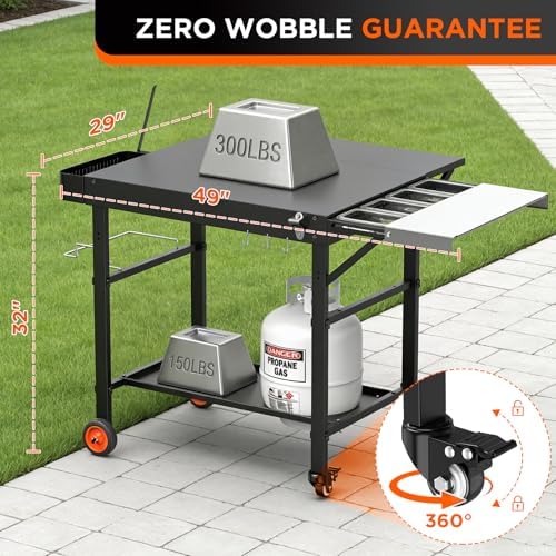 EUTRKei Grill Table, Pizza Oven Table, Grill Cart for Ooni Ninja Blackstone - Image 6