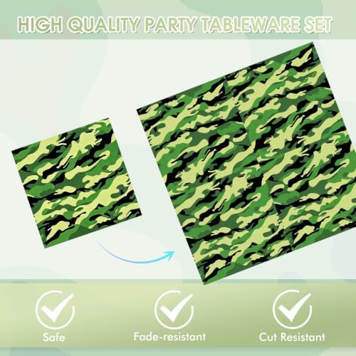 40PCS Hunting Camo Party Decorations Camo Paper Plates and Napkins - Image 4