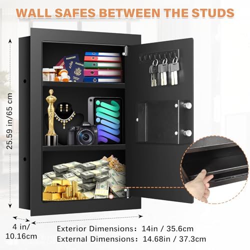 Fireproof In Wall Safe Between Studs 16" Centers, 25.6" Tall Hidden - Image 2