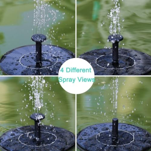Solar Fountain Water Pump for Bird Bath, New Upgraded Mini Solar Powered Fountain Pump 1.5W Free Standing Solar Panel Kit Water Fountain for Garden, Pond, Pool, and Outdoor - Image 6