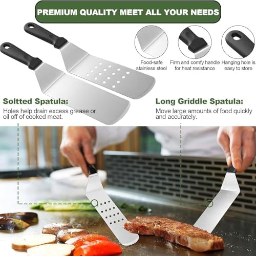 Barbecue Tools Set, 35 Pcs Stainless Steel BBQ Cooking Spatula Set Grill Tools for Party and Outdoors (35) - Image 5