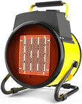 Buyplus Outdoor Heaters for Patio, 1500W Portable Garage Heater with Overheat Protection & 3S Fast Heating, Non-Slip Cushion, Electric Space Heater for Patio, Garage, Bedroom, Office, Yellow by Buyplus