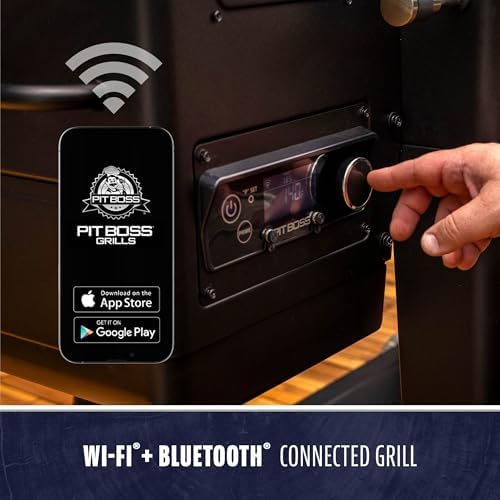 Pit Boss 850 Navigator Series WiFi & Bluetooth Wood Pellet Grill & Smoker, Flame Broiler and LCD Digital Controller, 932-Sq. In. Cook Space, 180°F to 500°F Temp Range, Meat Probe, 30 lb. Hopper - Image 5