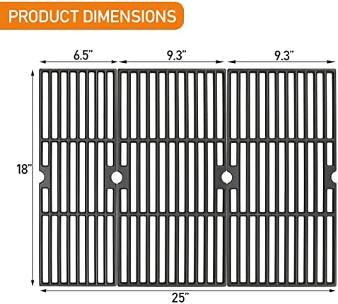 Hisencn 18"x25" Grill Grates for Char-Broil Performance 463347519 463342119 - Image 2