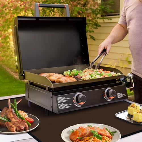 Heat Resistant Mats for Countertop fits Tabletop Grill, 31x24x0.04in, Brown - Image 6