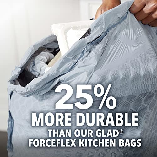 Glad Tall Kitchen Trash Bags 13 Gallon, MaxStrength Eucalyptus and Peppermint Garbage Bags, Drawstring, 90 Count - Image 2