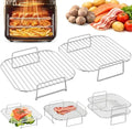 HONYAO Air Fryer Rack Square 8'' Accessories, 2pcs Stainless Steel Grill by HONYAO