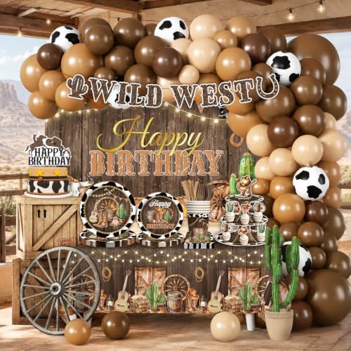 Cowboy Birthday Party Decorations, Western Theme Party Set Serves 20 by Unknown