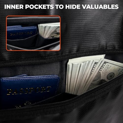 ROLOWAY Hanger Diversion Fireproof Safe, Hidden Compartment for Home & Travel, Secret Safe for Cash Hiding Under Clothes - Image 4