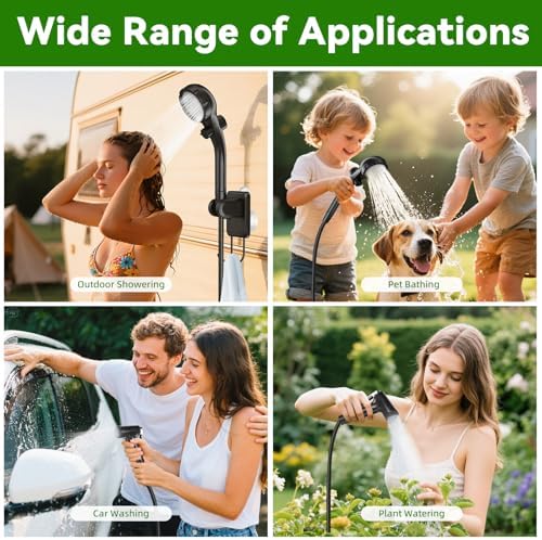 InkTrail Portable Camping Shower with Heater,6000mAh Rechargeable - Image 6
