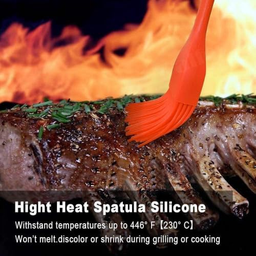 Walfos 600℉ Heat Resistasnt Pastry Brushes, BPA Free Silicone Basting Brush for Cooking, Spread Oil Butter Sauce for Baking Kitchen BBQ Grill, Dishwasher Safe, 2 Size (Large and Samll) - Image 6