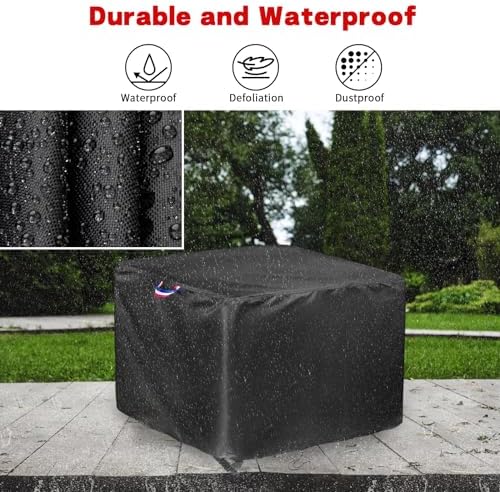 42 Inch Patio Table Cover, 42x42 in Outdoor Waterproof Square Table Cover - Image 5