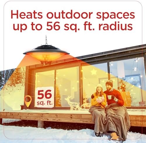BLACK+DECKER Ceiling Mounted Outdoor Patio Heater, BHOC05, Black - Image 5